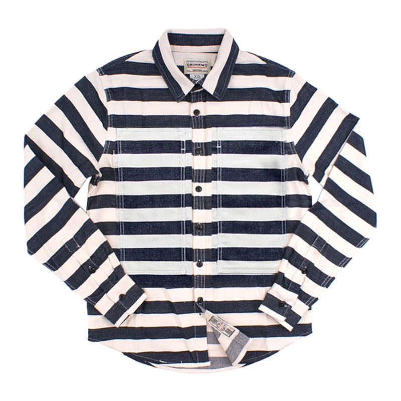 ★ヴィンテージ 復刻 コットン プリズナーシャツ★S~2XL