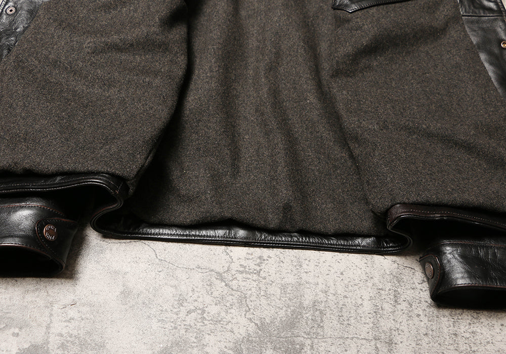 △ヴィンテージ復刻型 茶芯カウレザー カーコート▽S~4XL