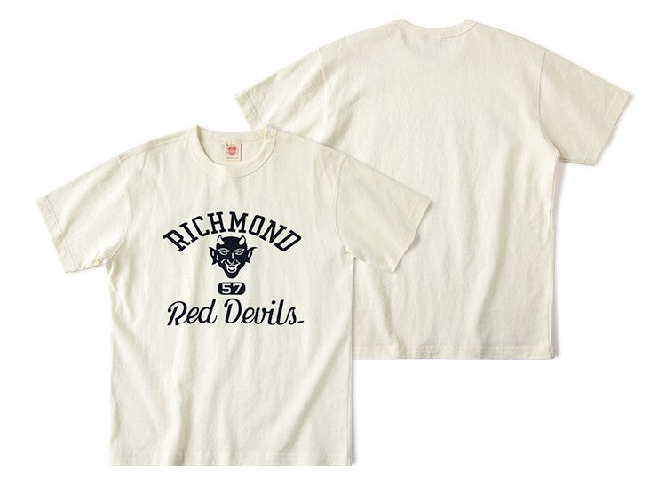 2色展開◆色味、プリントの雰囲気もGOOD◆ヴィンテージ復刻 RICHMOND REDDEVILS プリント Tシャツ◆S~2XL