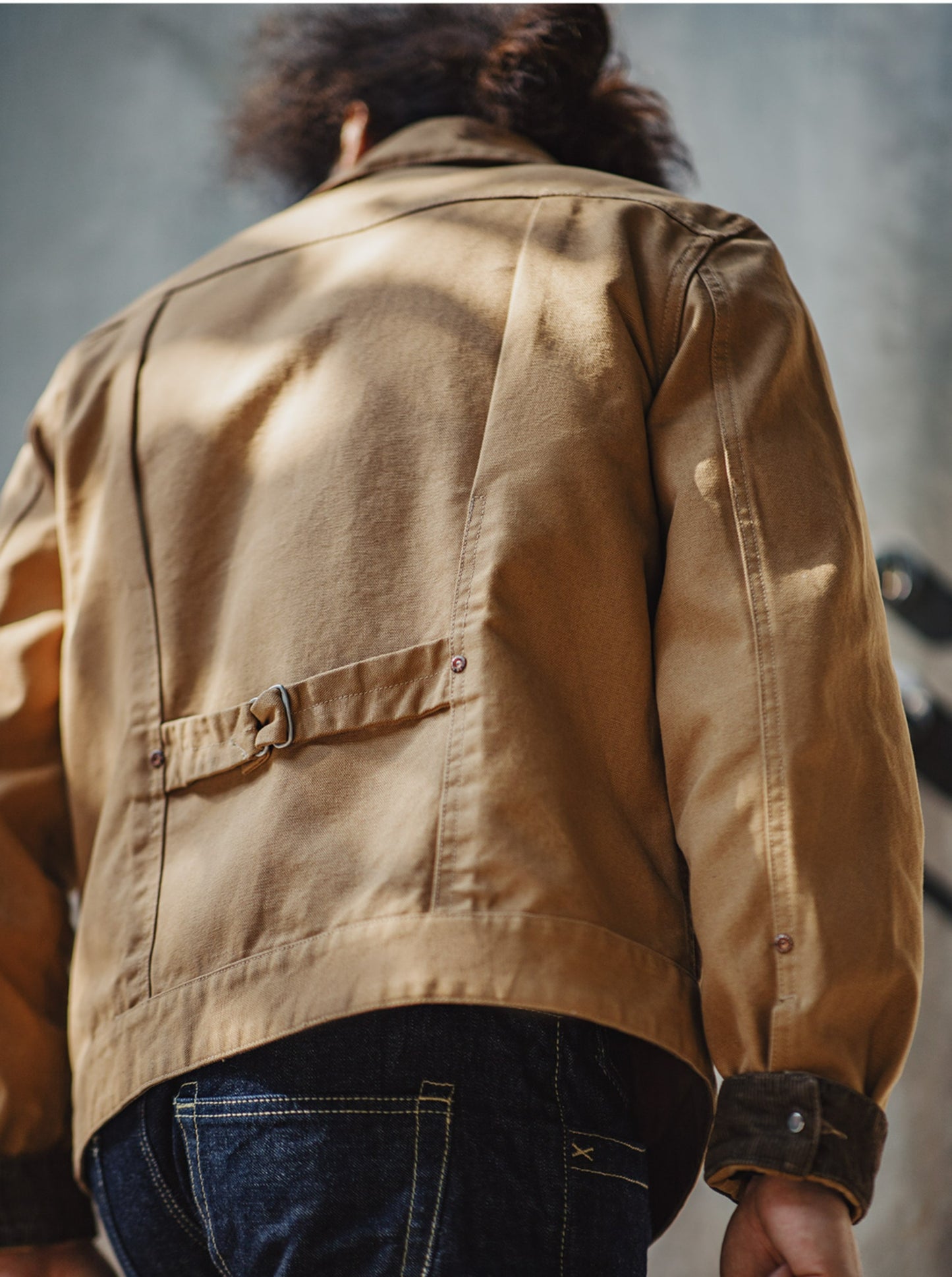 メタルボタン シンチバックのディテールも抜群▲しっかりコットン帆布2ndデザイン ジャケット▼S~2XL