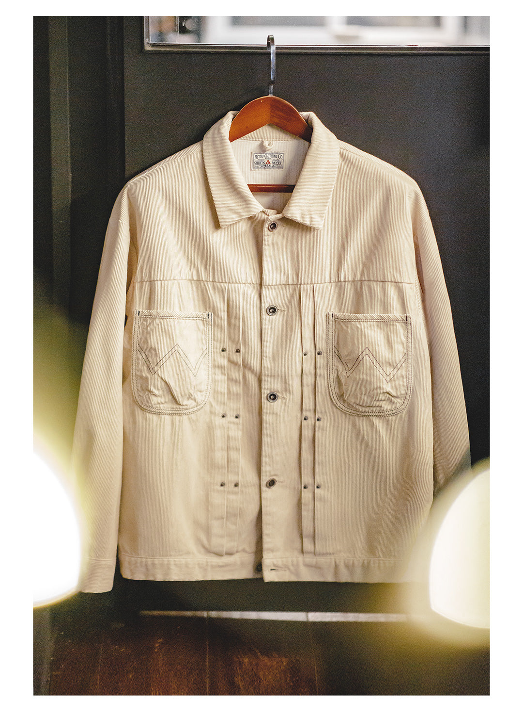 メタルボタン&しっかりリペットも▲2ndデザイン ゆったりシルエット 細畝コーデュロイジャケット▼S~2XL