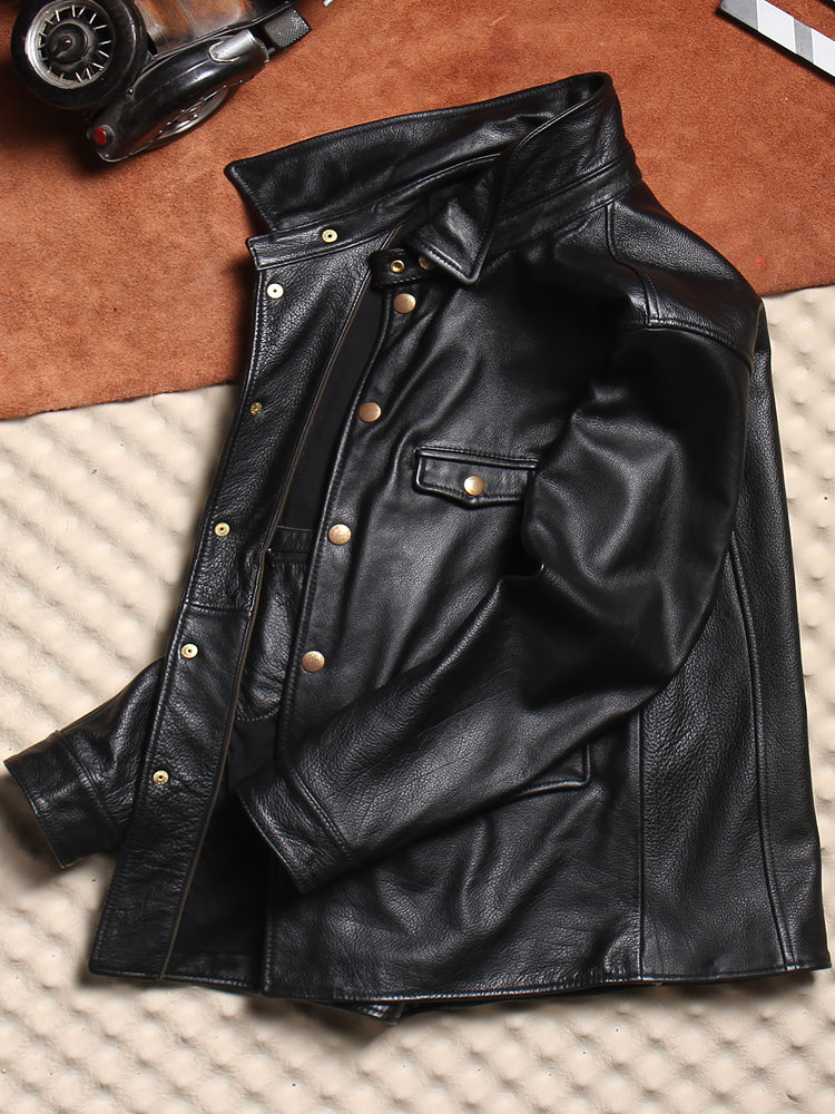 ▲カウレザー カーコート▼ M~4XL