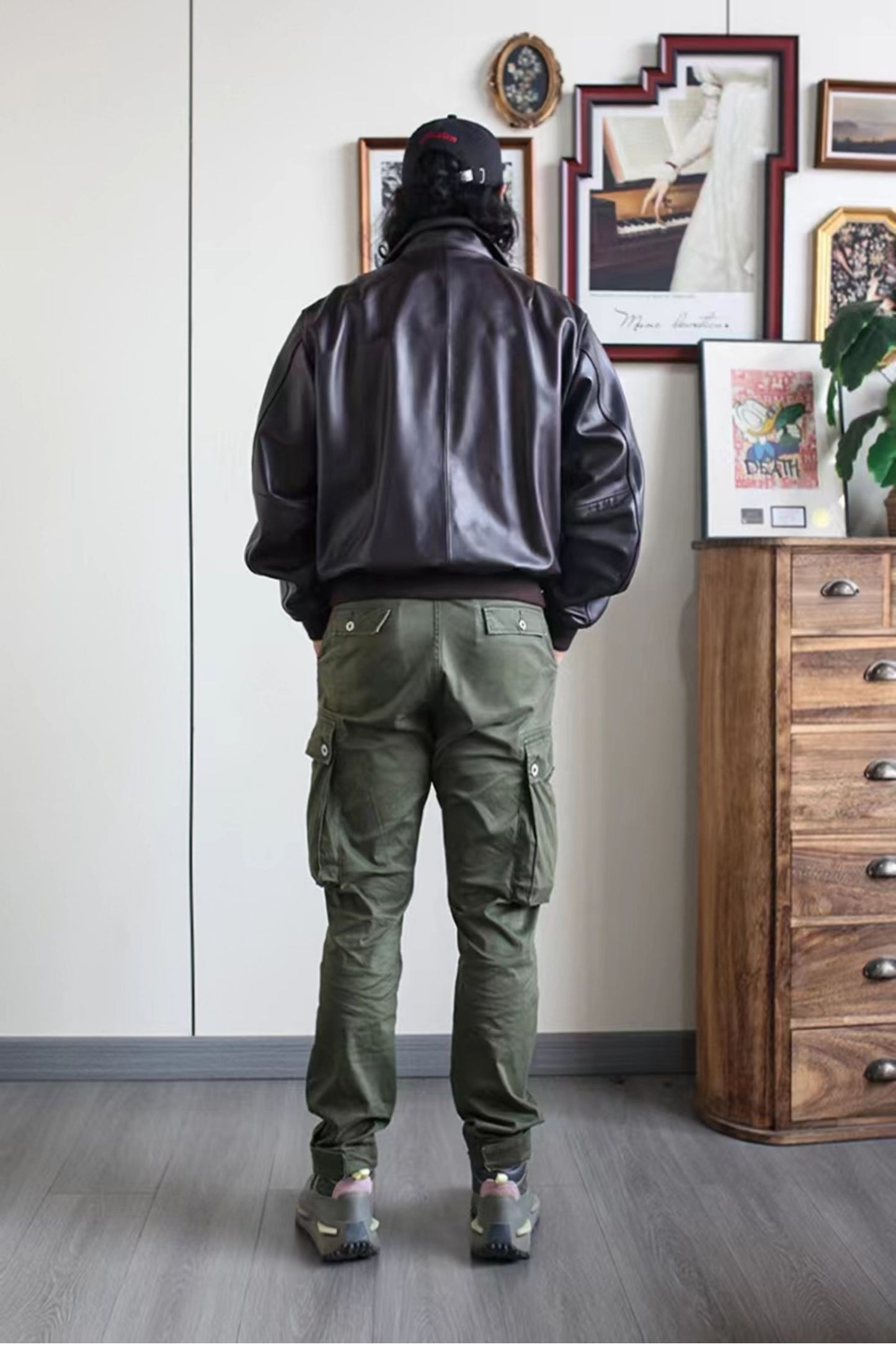 昨シーズン物売り切りセール★4色展開★シープレザー L-2 フライトジャケット★M~2XL