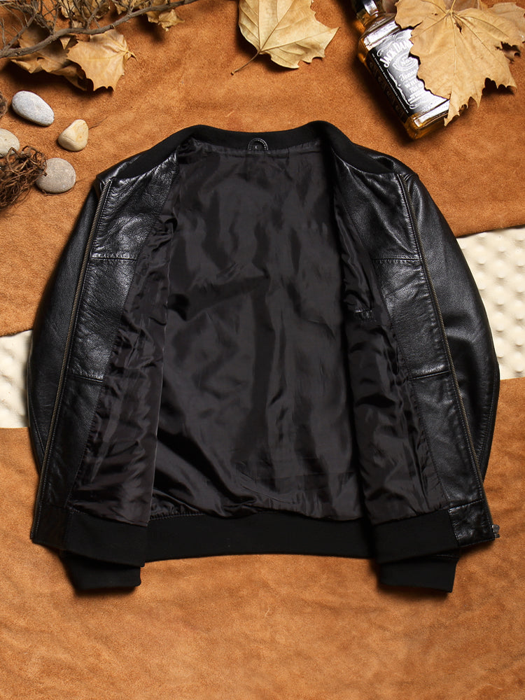 昨シーズン物売り切りセール★シープレザー ブルゾン★S~6XL