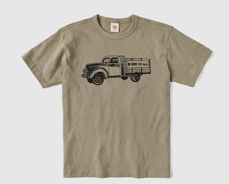2色展開◆色味、プリントの雰囲気もGOOD◆ヴィンテージ復刻 トラックTシャツ◆S~2XL