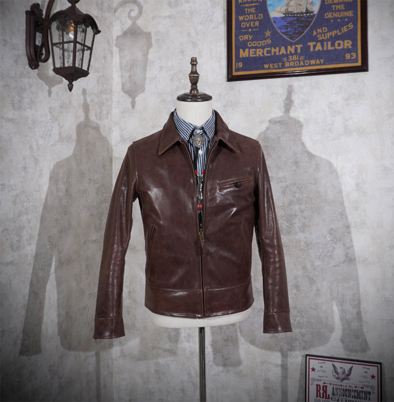 1940's VINTAGE復刻 日本産カーフレザー使用 スポーツジャケット S~3XL