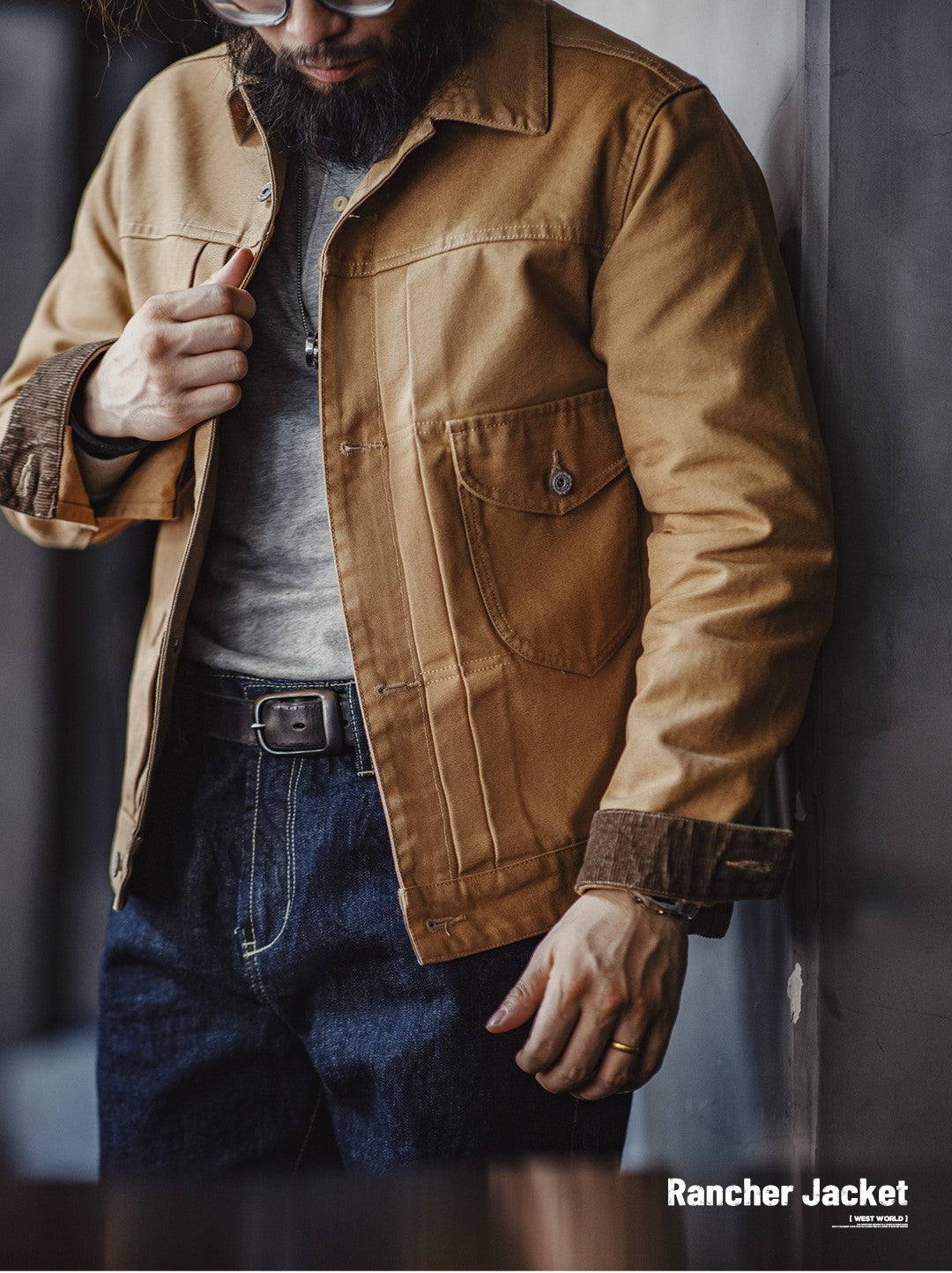 メタルボタン シンチバックのディテールも抜群▲しっかりコットン帆布2ndデザイン ジャケット▼S~2XL