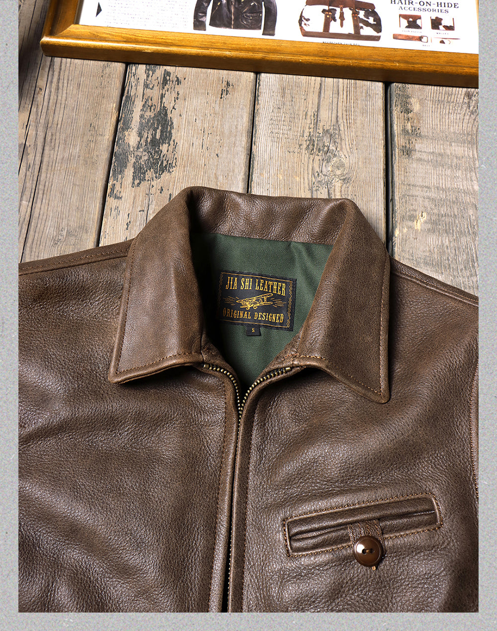 カウレザー ヴィンテージ加工 シングルライダース ジャケット S~5XL