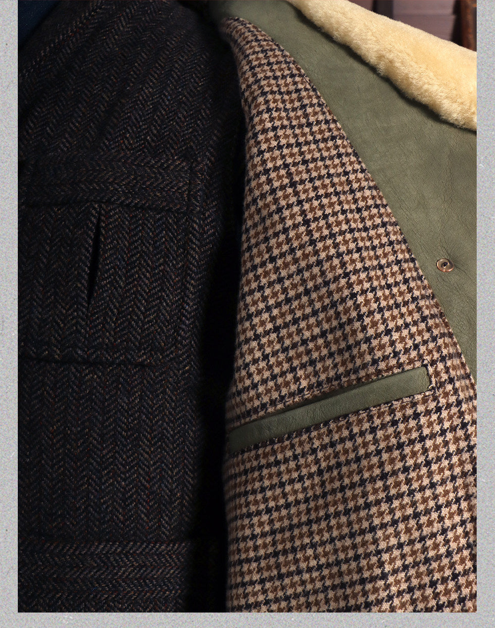 絶妙な色味★イタリア産ヌバックレザー×ムートン使用 ランチコート★ L~4XL