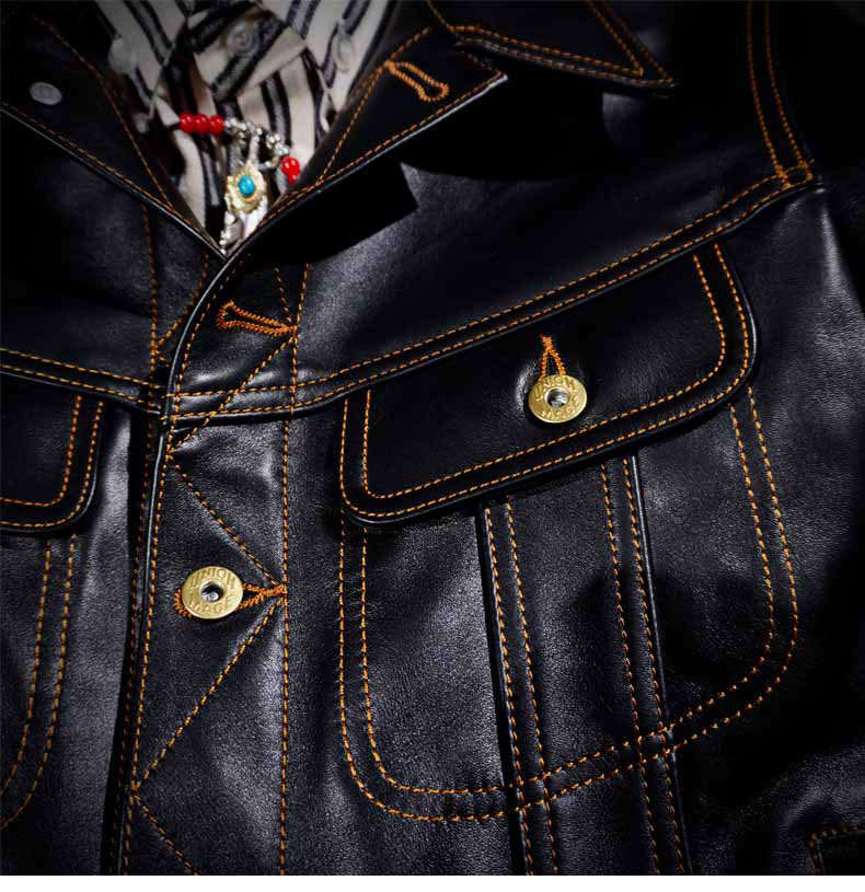 ★ストームライダー型 復刻モデル オイルカウレザージャケット★ブラック S~3XL