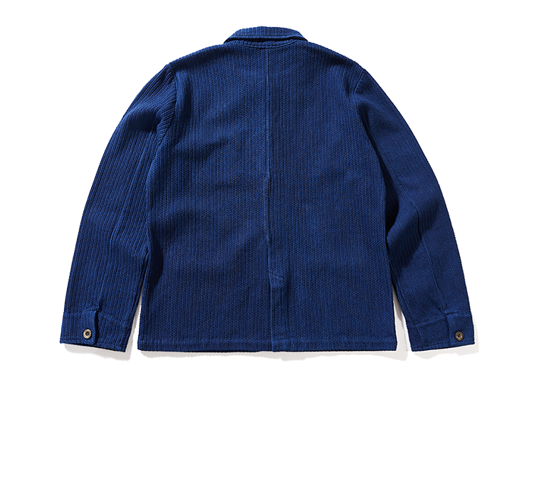 ◇ヴィンテージフレンチワークスタイル復刻 インディゴ染め コットンカバーオールジャケット◇S~2XL