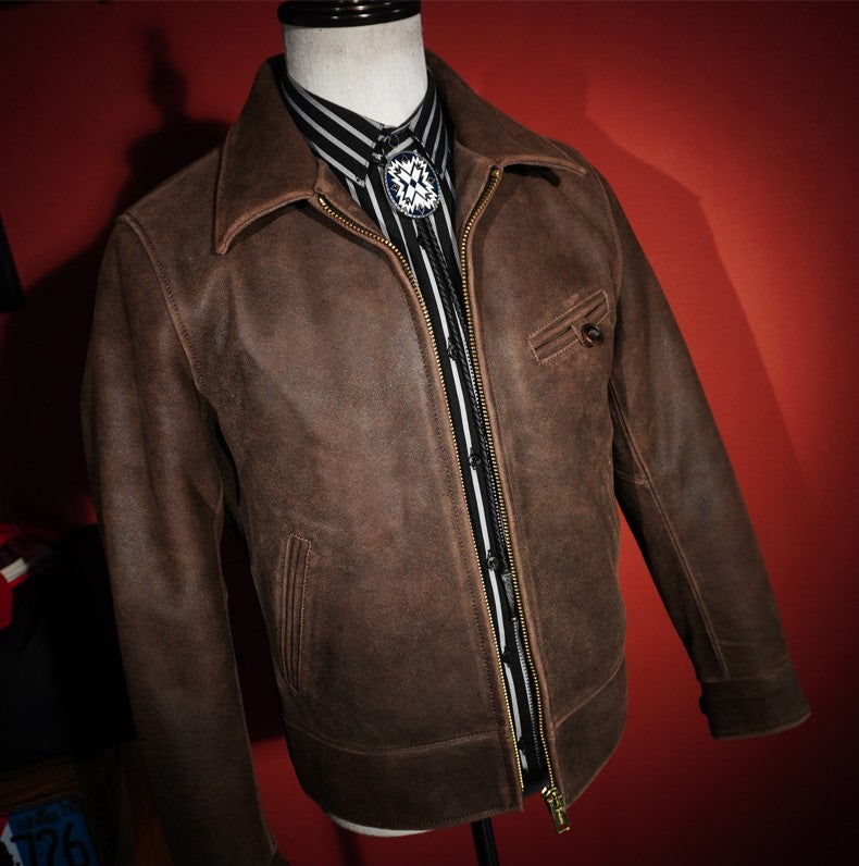 1940's VINTAGE復刻 日本産ゴートレザー使用 スポーツジャケット S~3XL