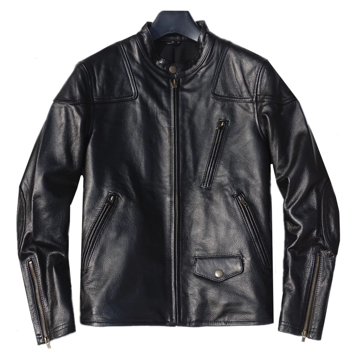 昨シーズン物売り切りセール★カウレザー シングルライダースジャケット ★S~5XL