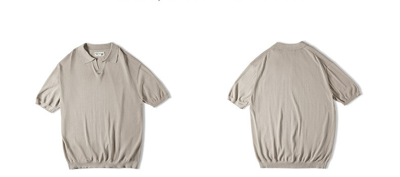 ☆ハーフスリーブ ニットポロシャツ☆ M~2XL