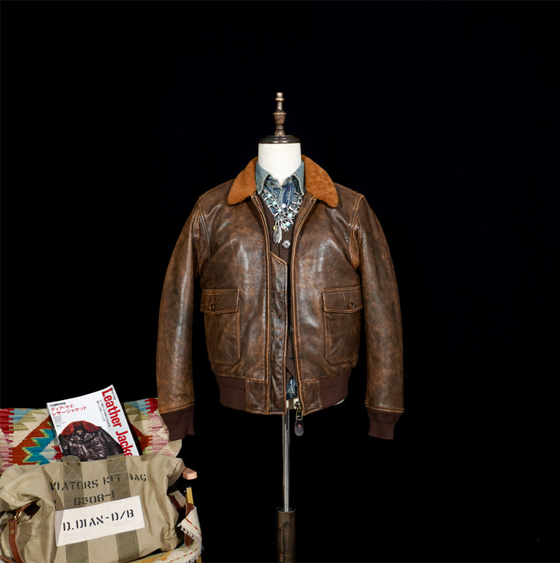フランス産シープレザー使用◇G-1 フライトジャケット L~4XL
