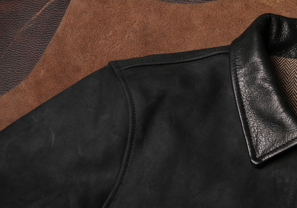 1930’s 復刻型ヴィンテージ加工 カウレザー シングルライダース ジャケット M~5XL