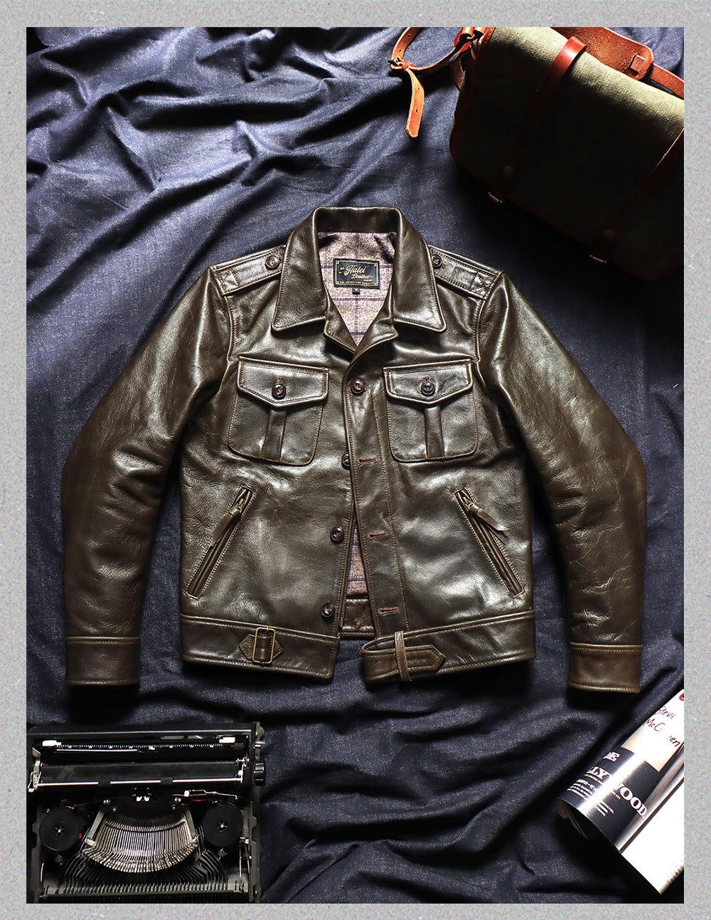 ☆1.3mm イギリス軍P37復刻 デザイン カウレザージャケット☆M~4XL