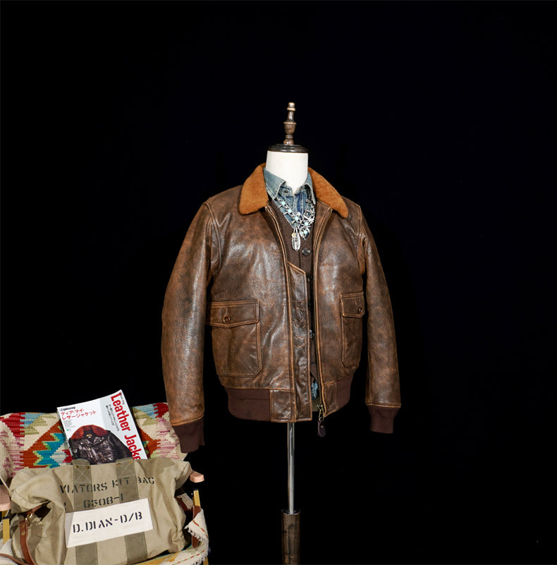 フランス産シープレザー使用◇G-1 フライトジャケット L~4XL