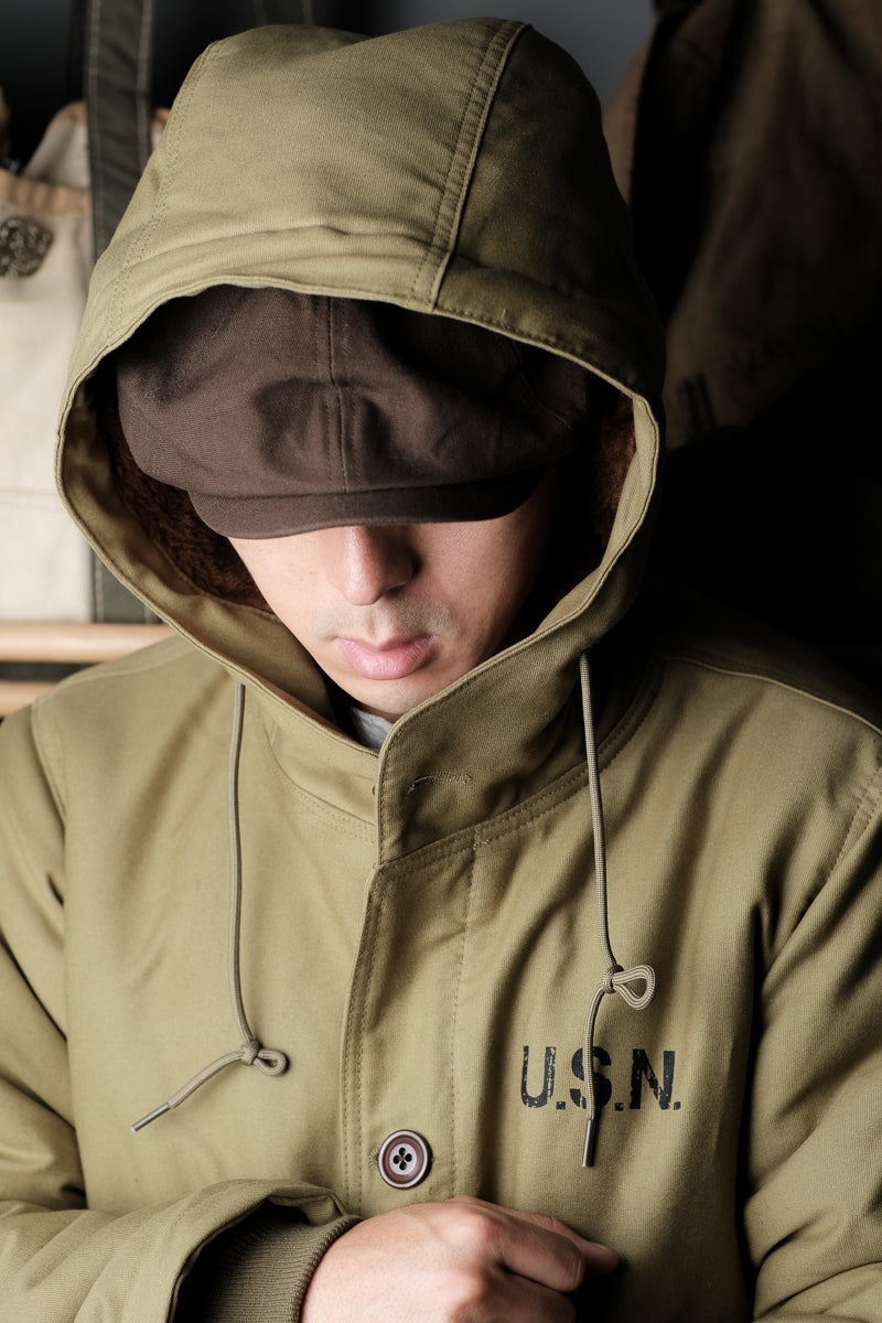 ☆ヴィンテージ 復刻 N-2 ウールアルパカ混総ボア USNデッキコート☆S~XL