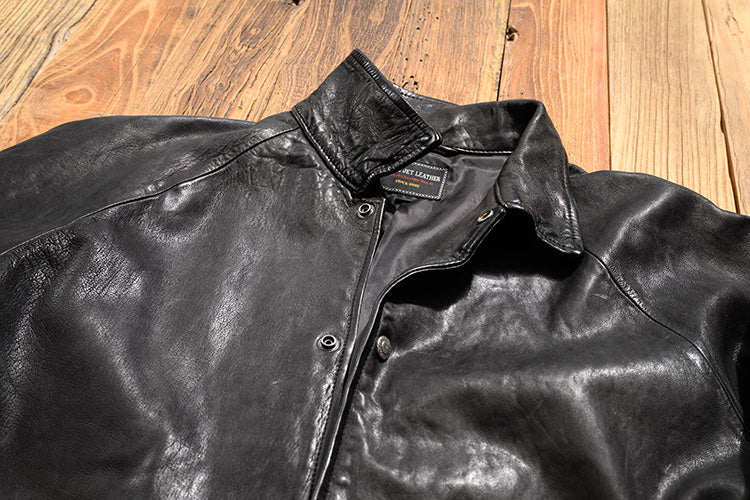 ★植物タンニン鞣し ウォッシュ加工 シープレザーコーチジャケット★M~XL