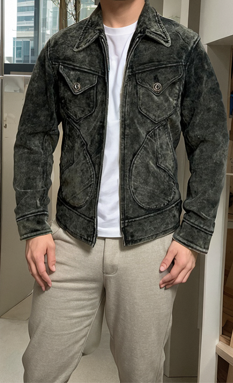 ◆70’s ヴィンテージ復刻 カウレザー スウェード シングルライダース ジャケット◆M~5XL