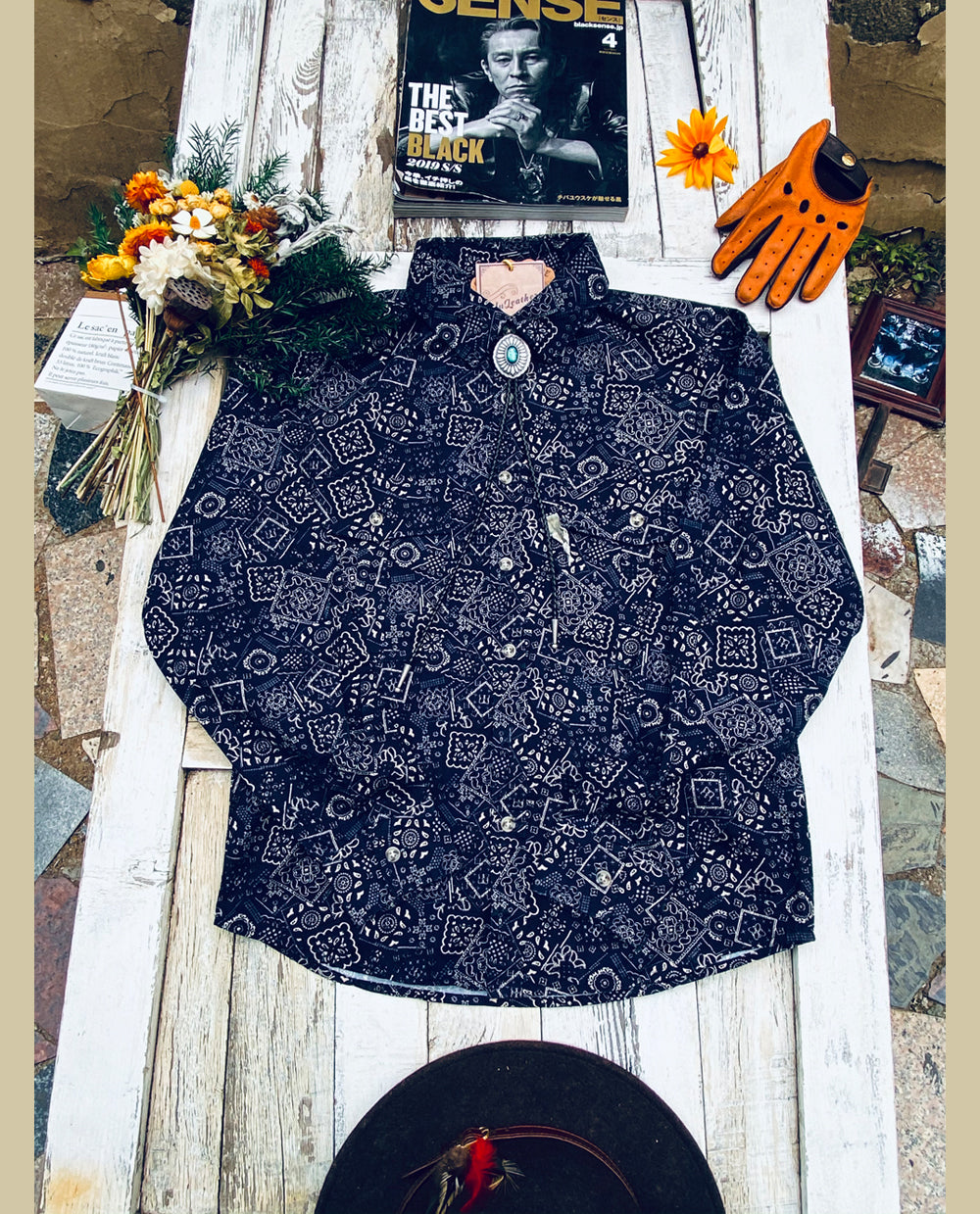 ◆ヴィンテージスタイル バンダナ柄 ロングスリーブシャツ◆ M~3XL