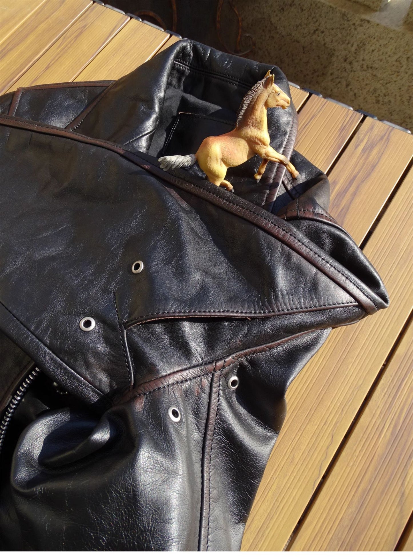1930's VINTAGE復刻デザインホースハイドレザー スポーツジャケット S~5XL