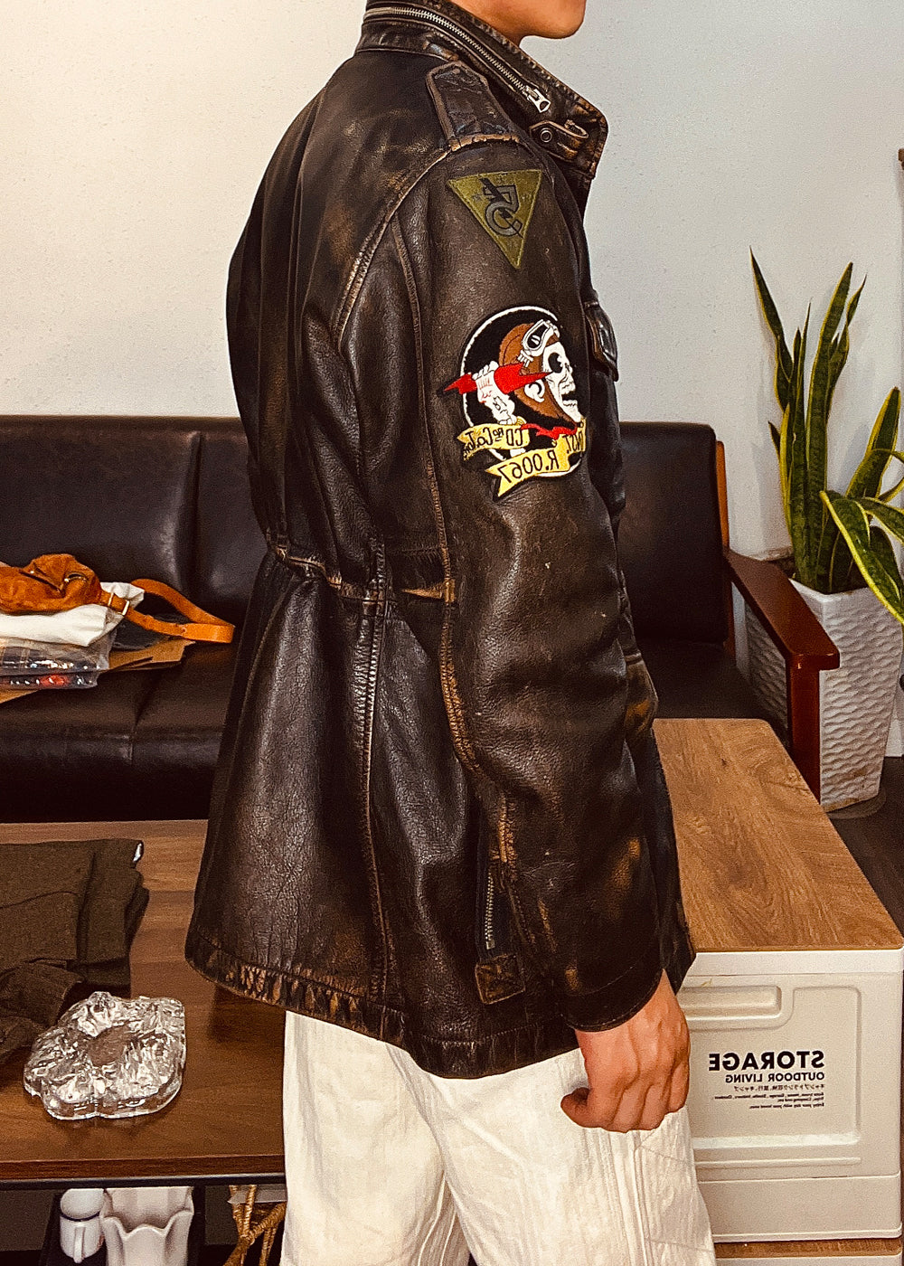 ▲抜群のヴィンテージ加工 カウレザー M-65 ジャケット▼S~3XL
