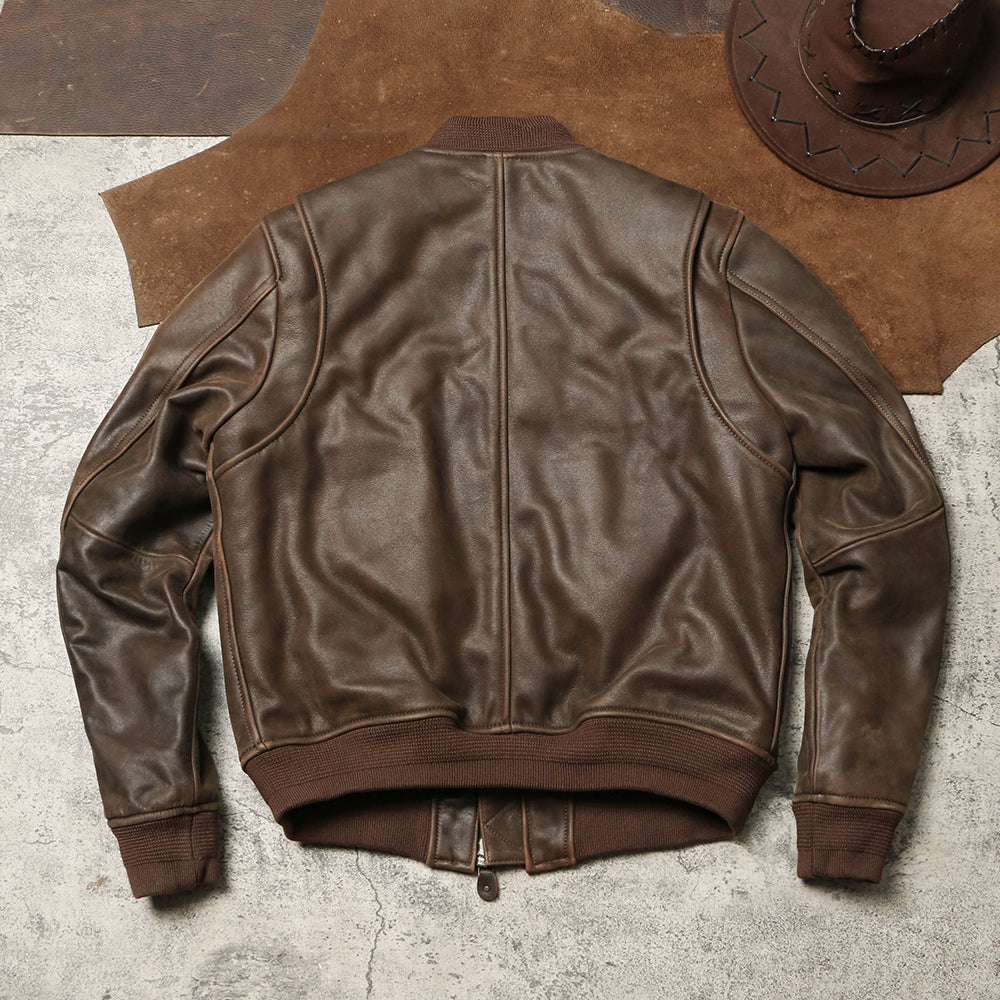 ◇カウレザー MA-1 フライトジャケット◇M~5XL