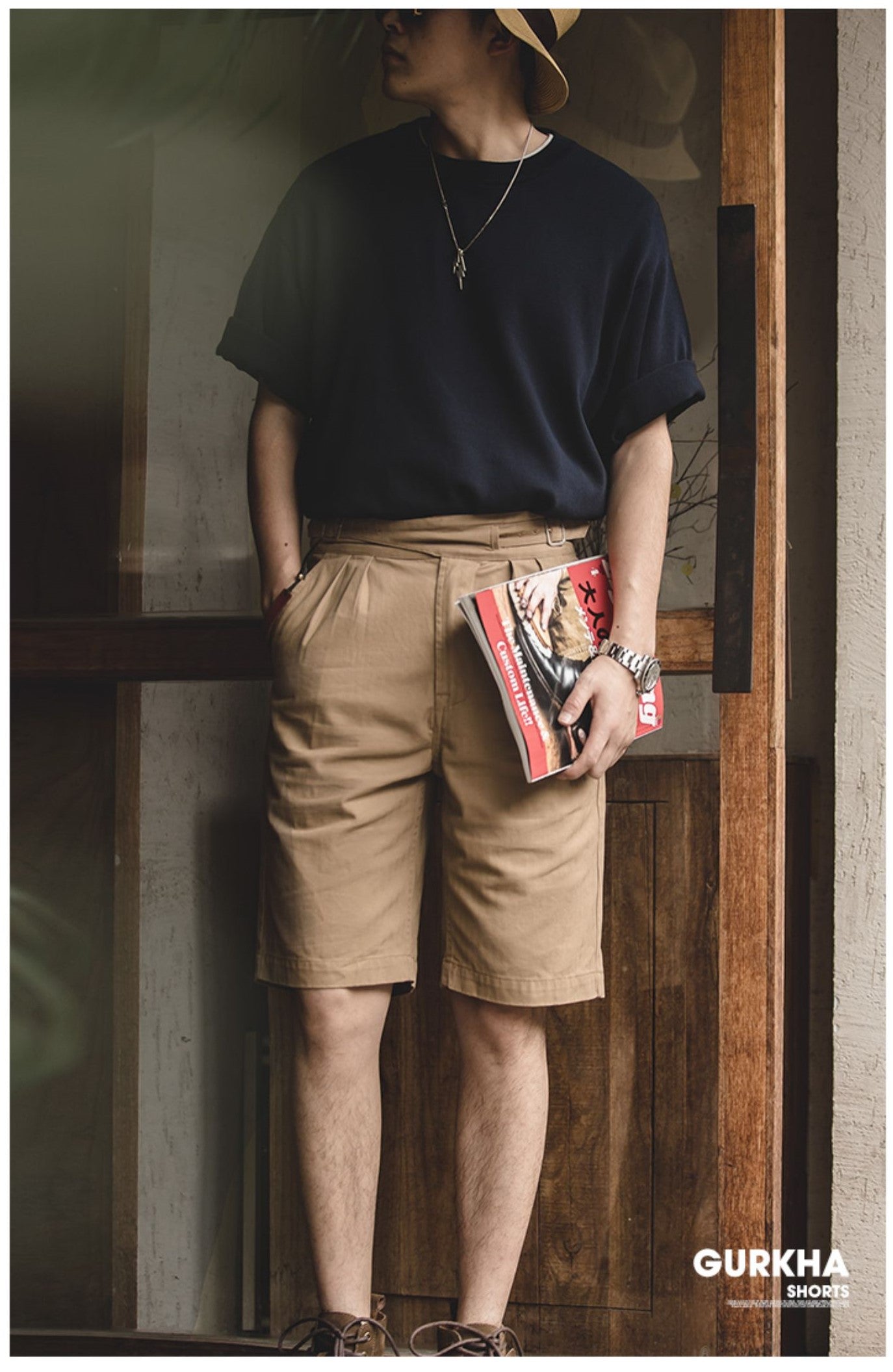 △ヴィンテージ復刻 絶品シルエット グルカショーツ▽カーキ/チノカラー S~2XL