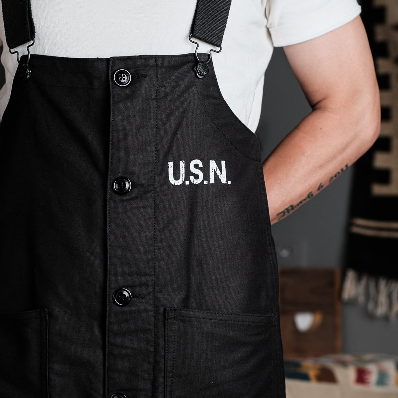 2色展開★40'sヴィンテージ復刻デザイン U.S.NAVY N-2 デッキレインオーバーオール★S~2XL