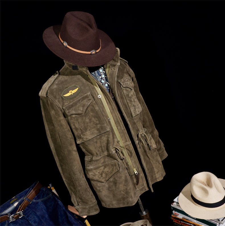3色展開▲TAXI DRIVER トラヴィスモデル▲ビンテージ復刻 スウェード M-65 ジャケット▼L~3XL