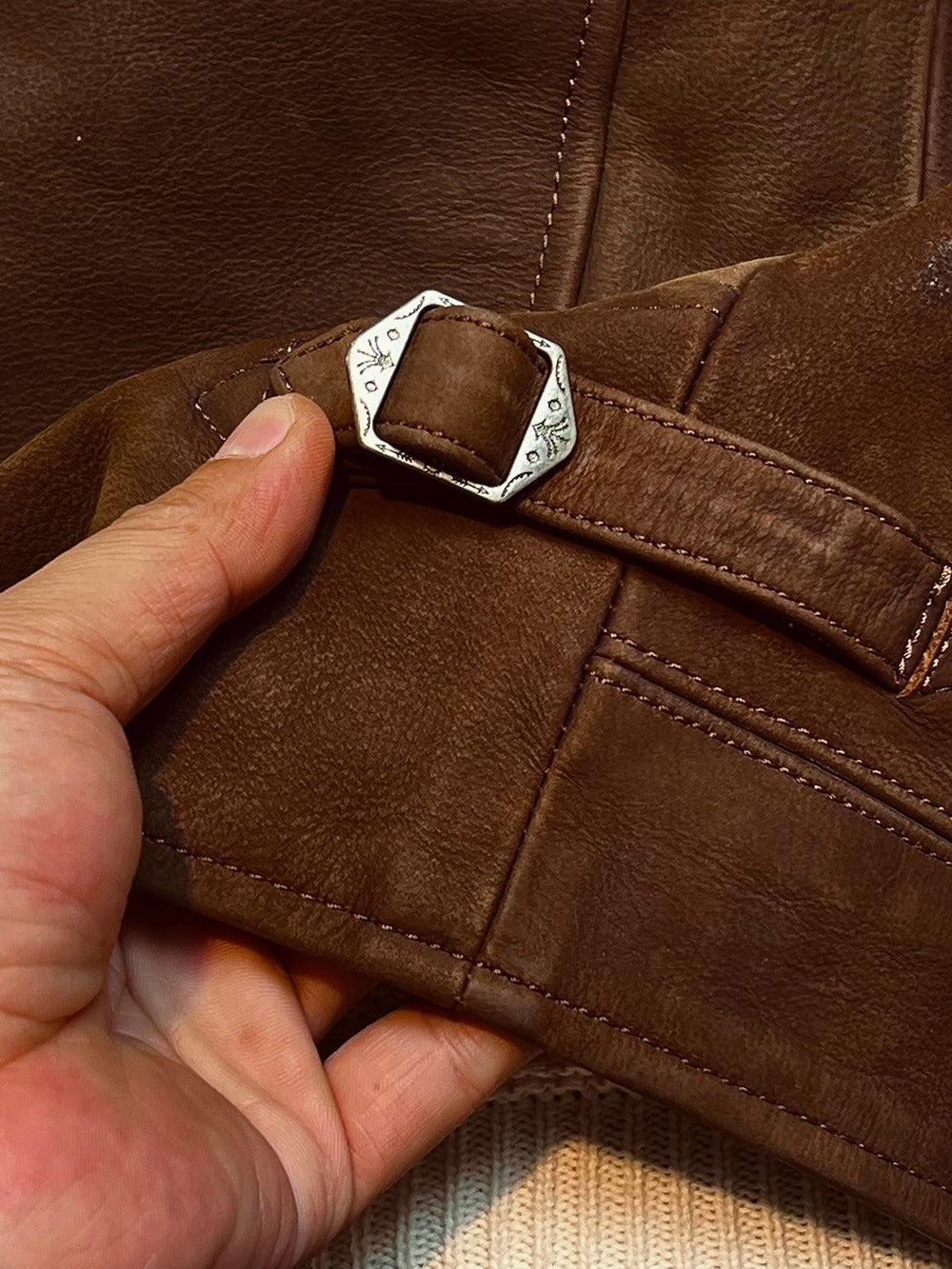 ヴィンテージ50s復刻 カーフレザー ダブルライダースジャケットS~4XL