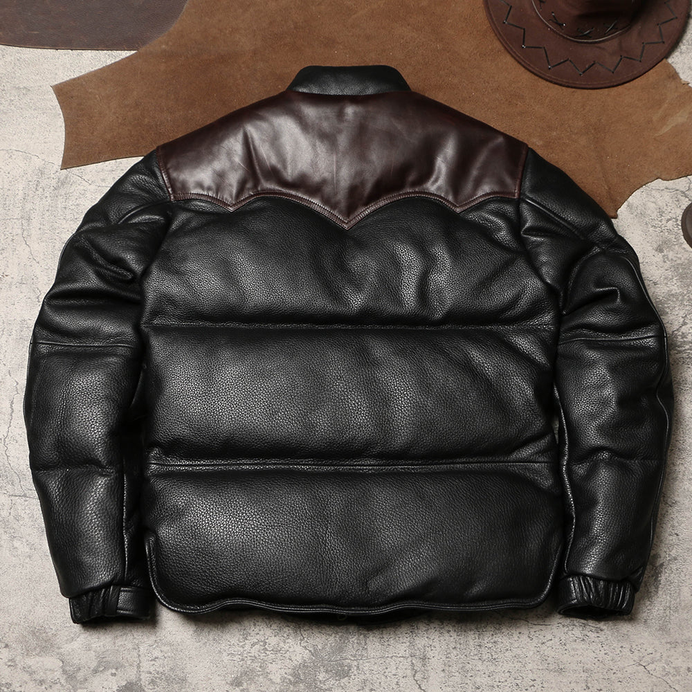 ◇カウレザーダウンジャケット◇ M~5XL