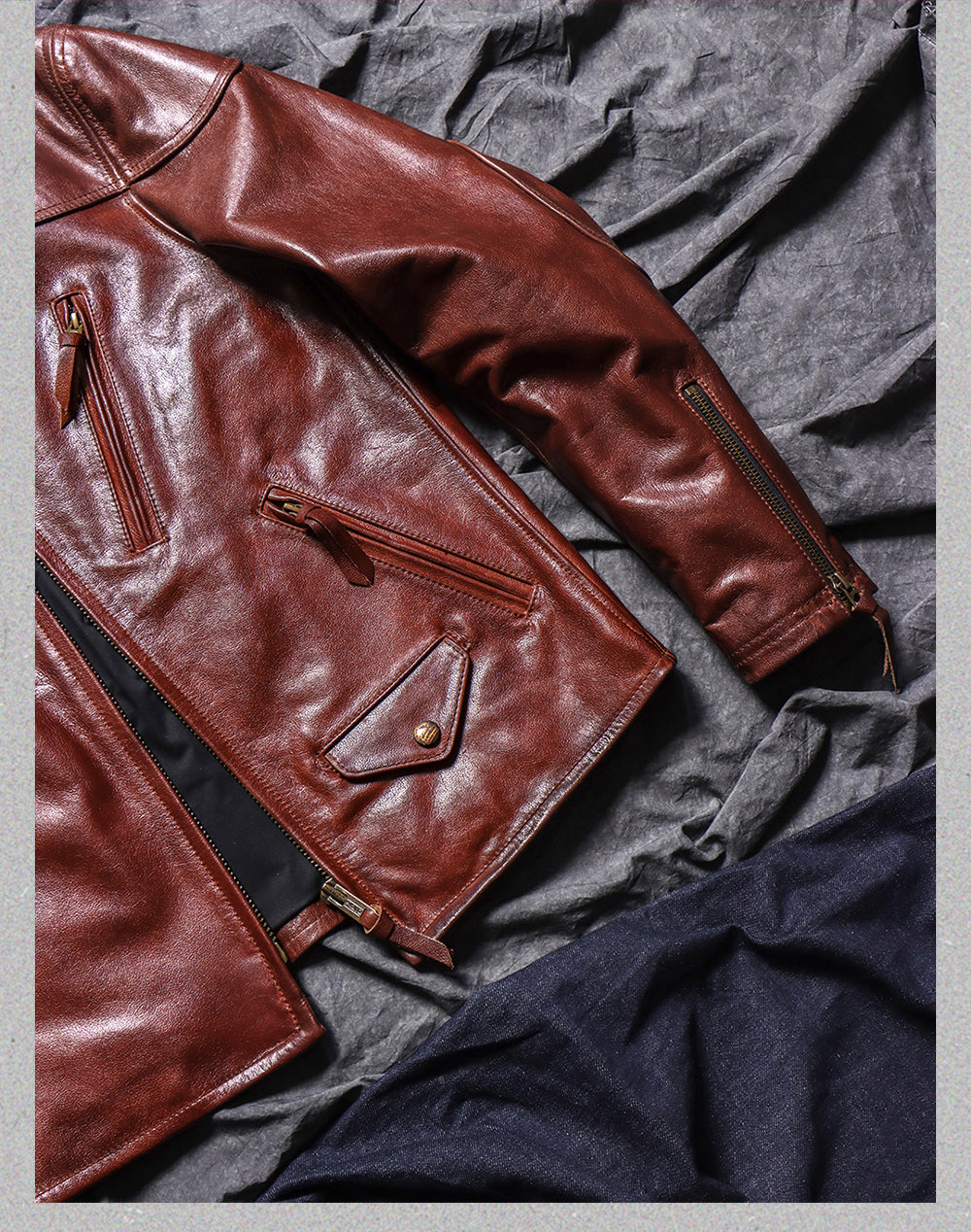 ▲ビンテージ復刻 植物タンニン鞣し ゴートレザー シングルライダース ジャケット▼M~4XL