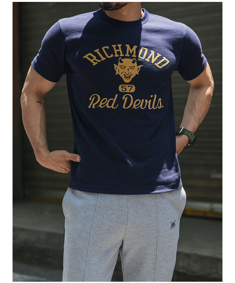 2色展開◆色味、プリントの雰囲気もGOOD◆ヴィンテージ復刻 RICHMOND REDDEVILS プリント Tシャツ◆S~2XL