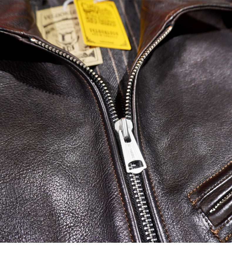 ヴィンテージ復刻 1.6mm カウレザーメカニック フライトジャケットS~4XL