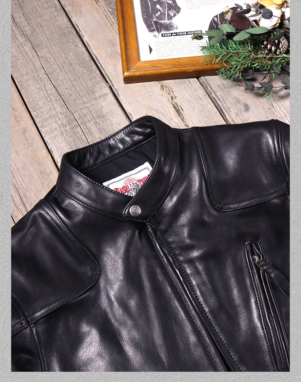 ▲ビンテージ復刻 植物タンニン鞣し カウレザー シングルライダース ジャケット▼S~5XL
