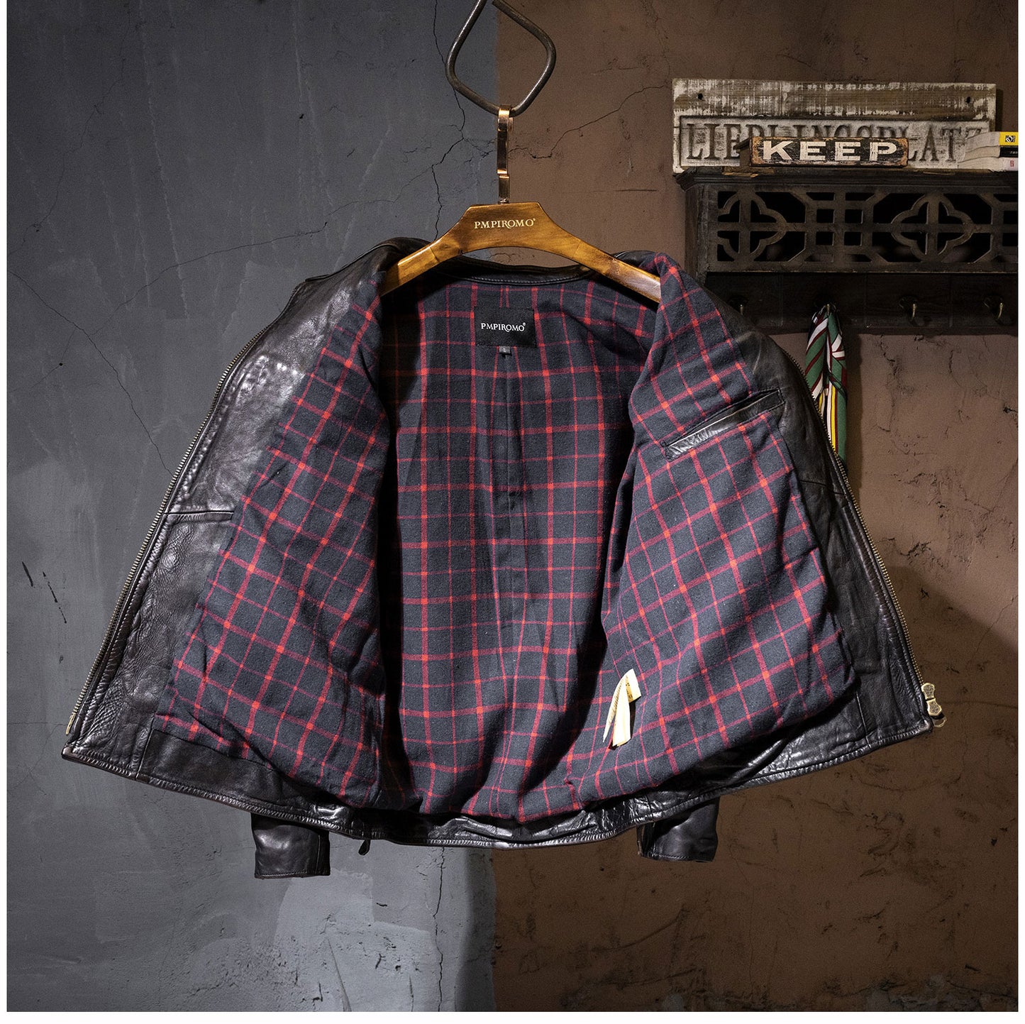 絶妙なヴィンテージ加工◆茶芯ホースハイドレザー シングルライダースジャケット◆M~3XL