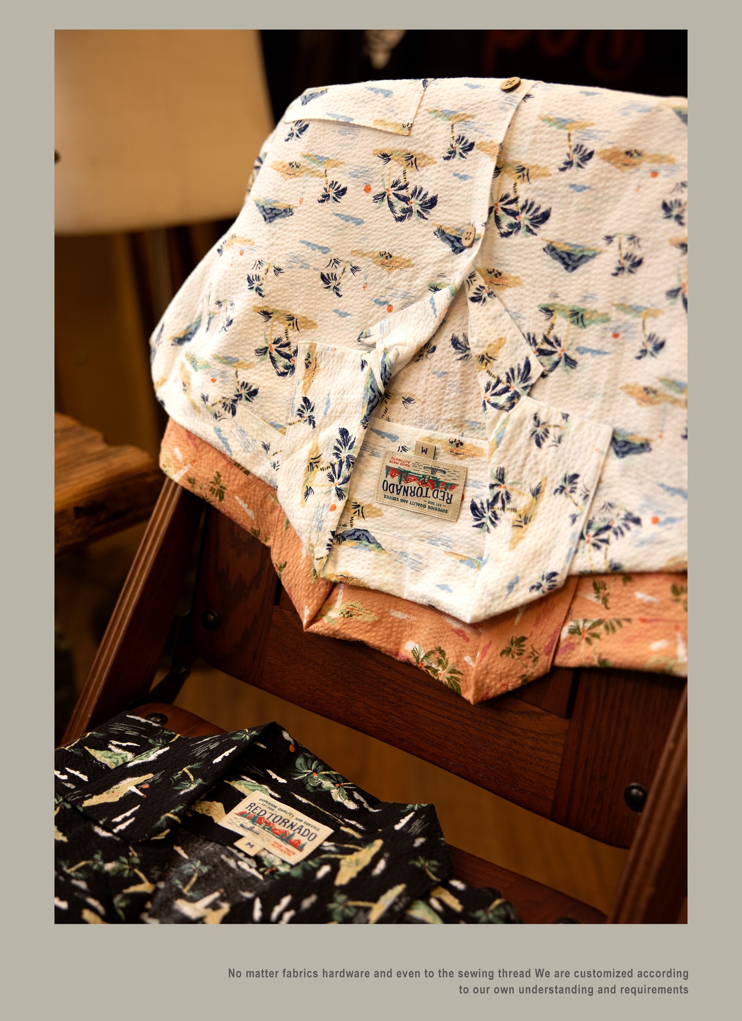 3色展開△コットンシアサッカー地 半袖 アロハシャツ▽S~3XL