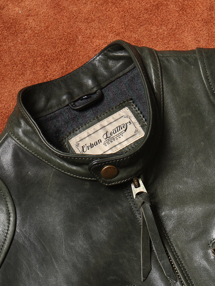 ★J100型 ホースハイドレザー シングルライダース ジャケット★M~6XL