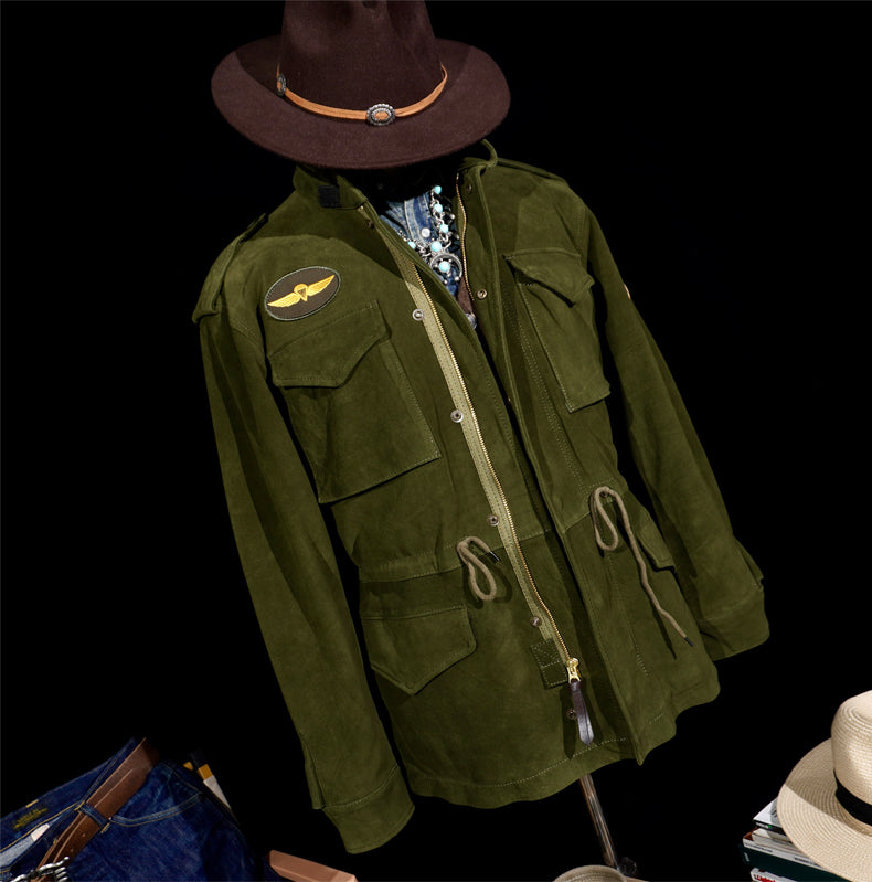 3色展開▲TAXI DRIVER トラヴィスモデル▲ビンテージ復刻 スウェード M-65 ジャケット▼L~3XL