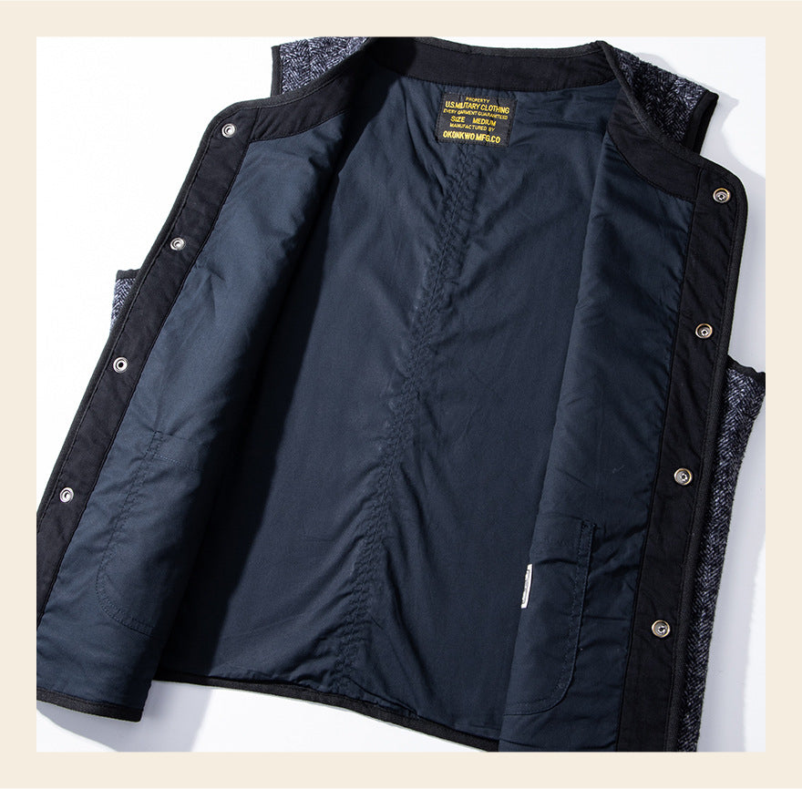 ★ヴィンテージ復刻 ウールコットン ビーチベスト★S~2XL