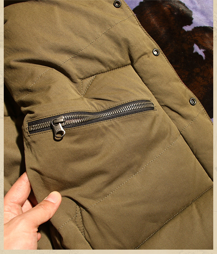 ◇絶妙なヴィンテージ加工◇ムートン×カウレザーダウン ベスト◇ M~XL