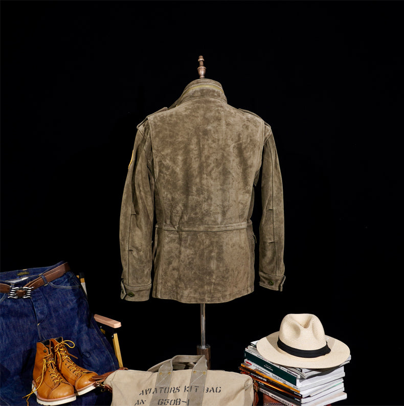 3色展開▲TAXI DRIVER トラヴィスモデル▲ビンテージ復刻 スウェード M-65 ジャケット▼L~3XL