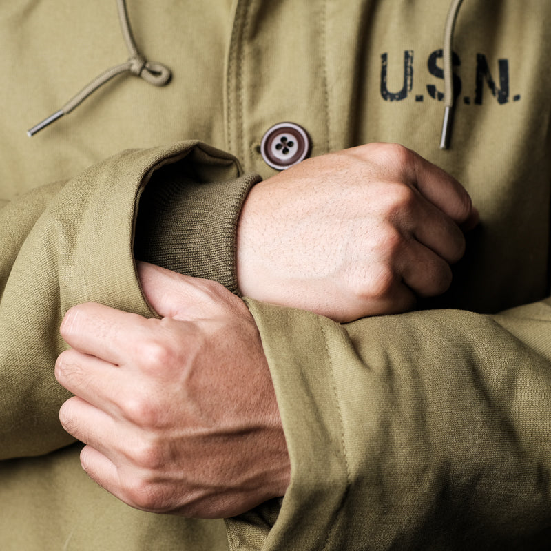 ☆ヴィンテージ 復刻 N-2 ウールアルパカ混総ボア USNデッキコート☆S~XL