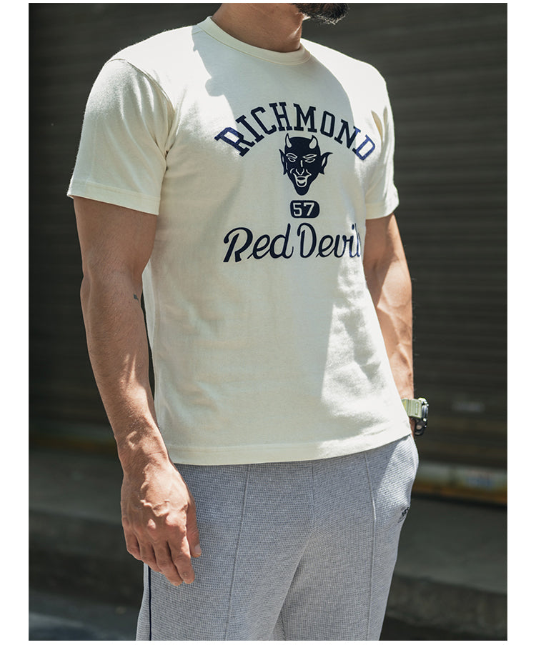 2色展開◆色味、プリントの雰囲気もGOOD◆ヴィンテージ復刻 RICHMOND REDDEVILS プリント Tシャツ◆S~2XL