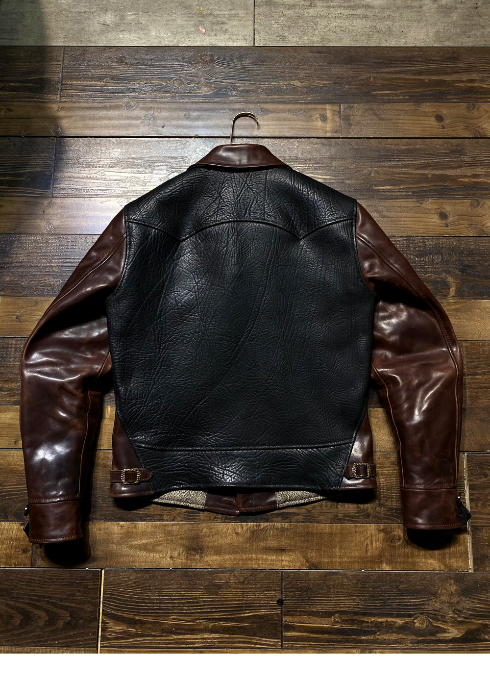 ★2トーン切り替え 1920’s ヴィンテージ復刻スタイル カウハイド×ホースハイド レザージャケット★