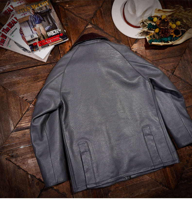 ▲細部のディテールまで完璧な拘り▲ドイツ産カウレザー ジャケット▼S~4XL