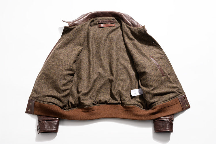 SALEプライス◇植物タンニン鞣し シープスキンレザー ボタンタイプ A-2 フライトジャケット◇3XL